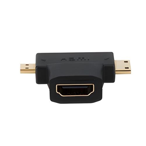 Adaptador Hdmi Hembra A Micro Y Mini Hdmi