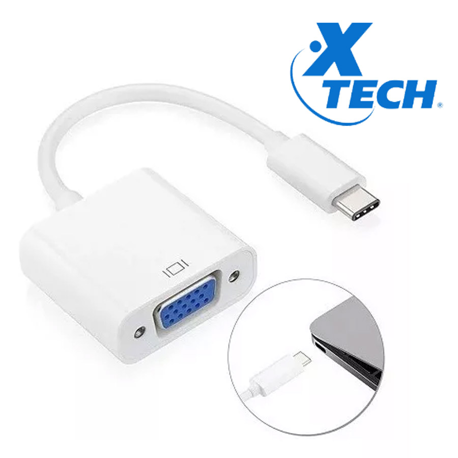 Convertidor Tipo C A Vga Hembra Xtech