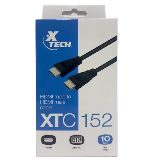 Cable HDMI 4K 10 Pies 3Metros XTECH XTC152