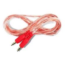 Cable Auxiliar 3.5mm Transparente 6 Pies 1.8Mts Gio