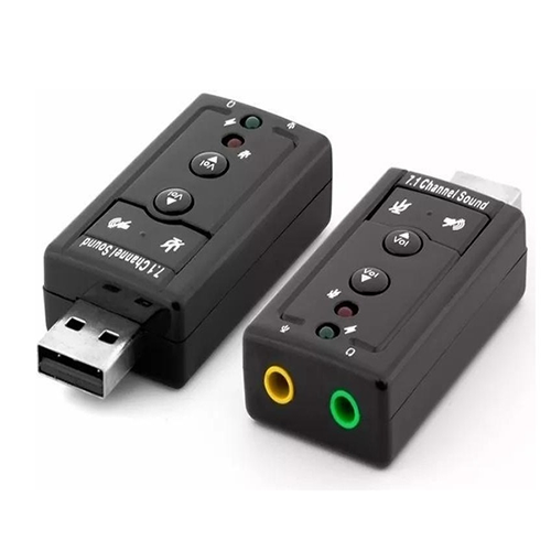 Adaptador De Audio 7 Canales USB-A Macho a 2 Jack 3.5mm Audio + Micrófono ETOUCH