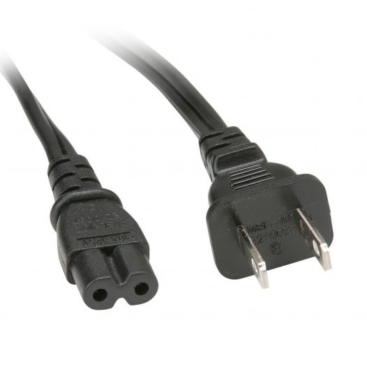 Cable De Poder 2 Pines Tipo 8 1.8 Metros 6 Pies ETOUCH