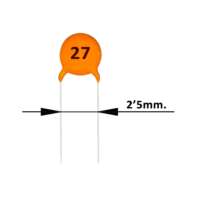 Capacitor Cerámico 270 27pF 0.027nF 0.000027uF