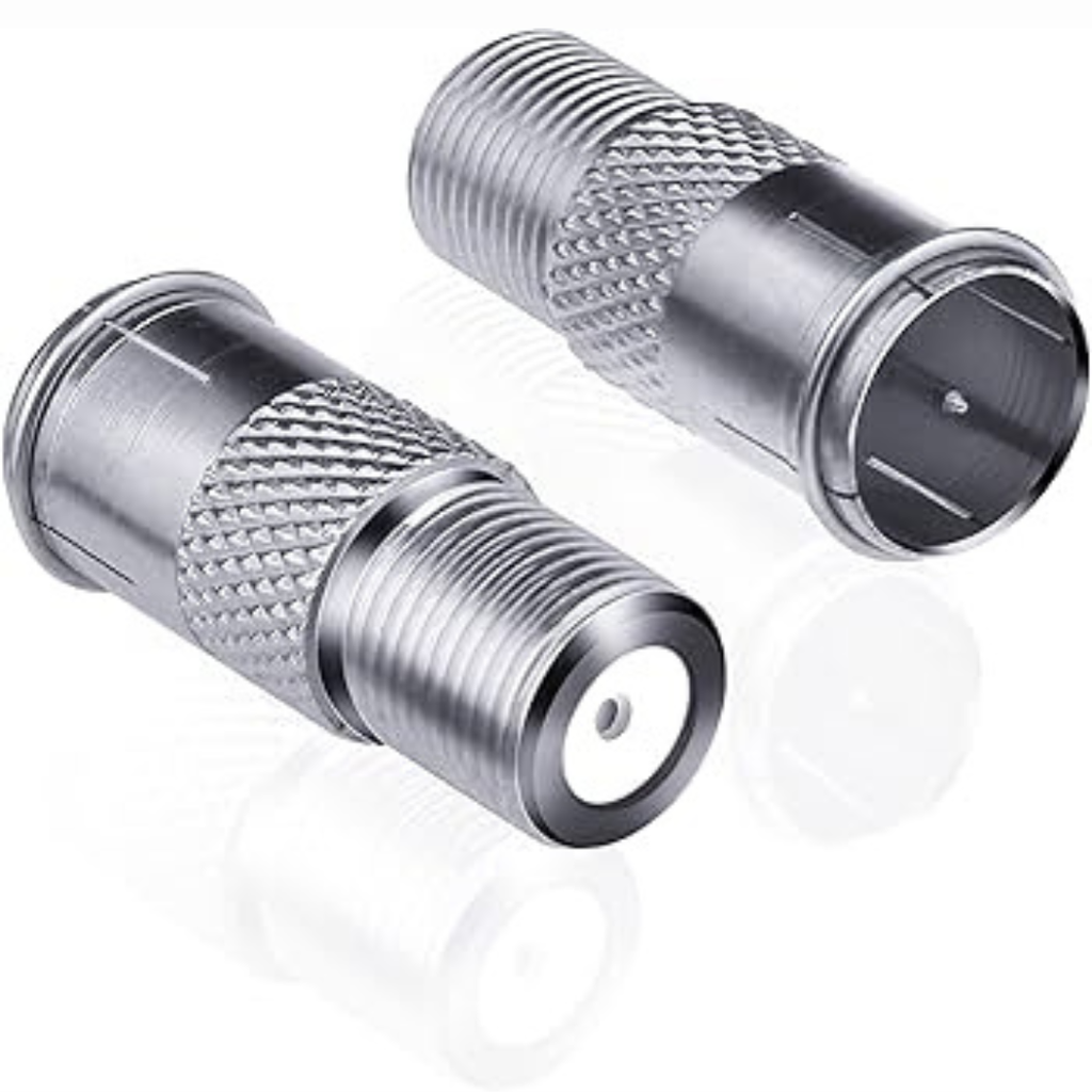Conector Coaxial RF De Presión Fácil Plateado