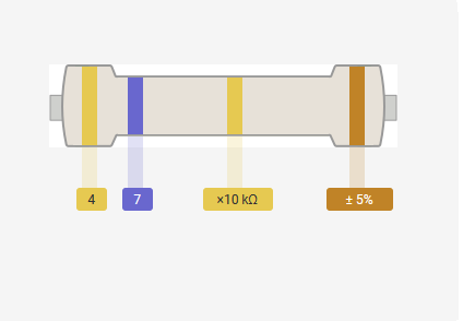 Resistencia 1/4W 470K