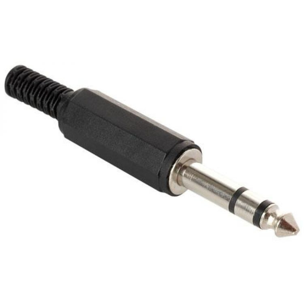 Plug De 1/4" Stereo Plastico