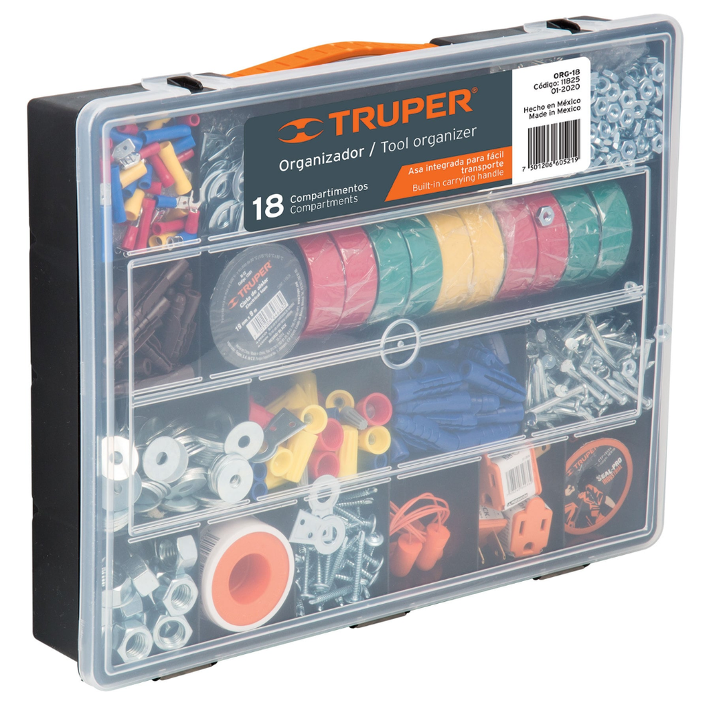 Organizador 18 Compartimientos Truper (no incluye accesorios)