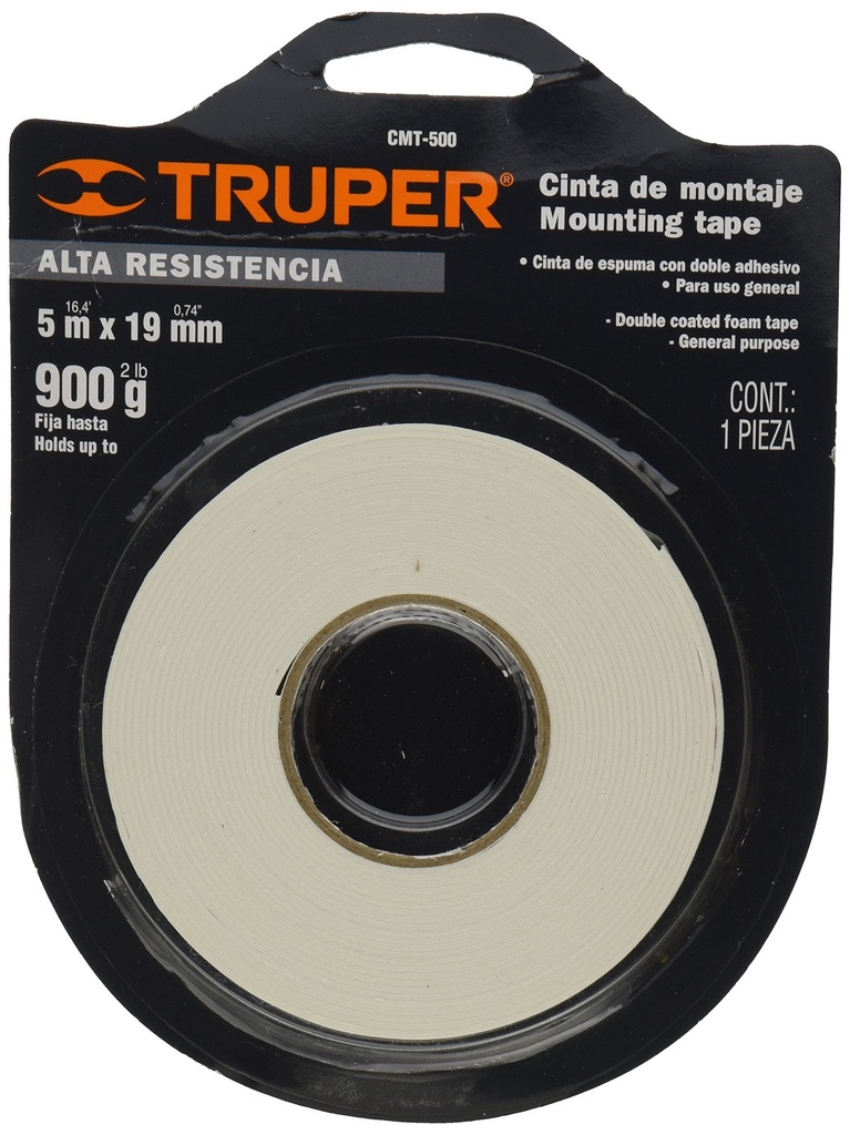 Cinta De Montaje Doble Cara 19Mm X 5M Cmt-500 Truper