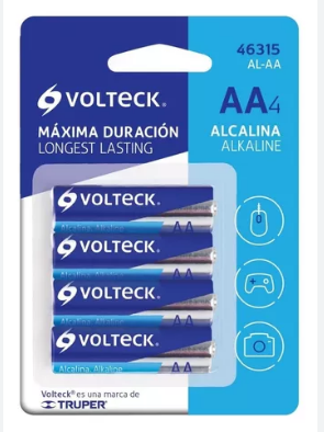 Bateria Alkalina AA Volteck Con 4 Al-Aa