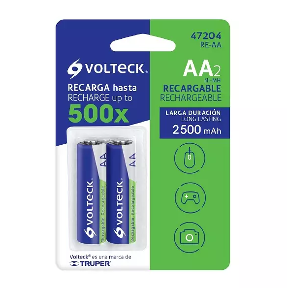 Bateria Recargable Aa 2500 Mah Volteck