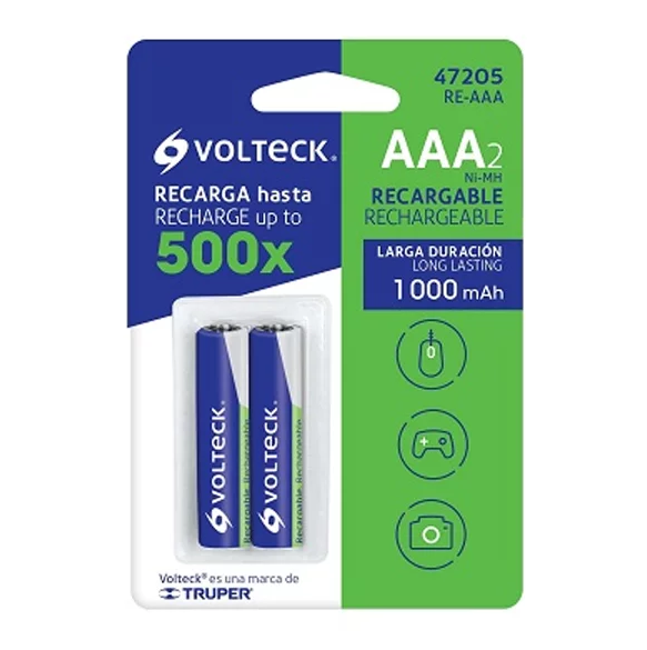 Bateria Recargable Aaa 1000Ma Volteck