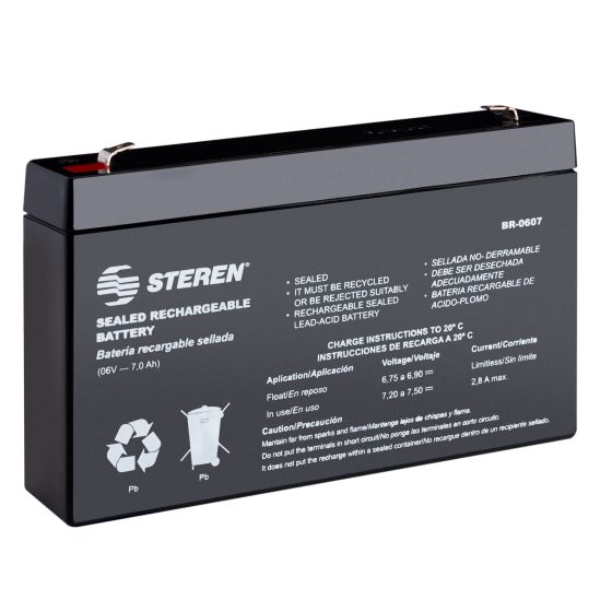 Batería Sellada de Ácido-Plomo Recargable 06V 7Ah STEREN