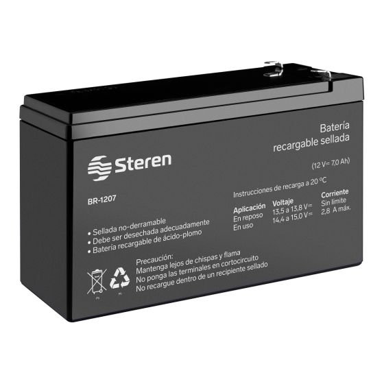 Bateria Recargable 12 Voltios 7 Amperios Steren Br-1207