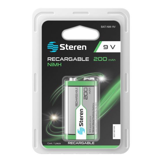 Bateria Recargable 9V 200Mah Steren Bat-Nm-9V