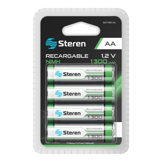 Bateria AA Recargable Steren 1300Mah Bat-Nm-Aa
