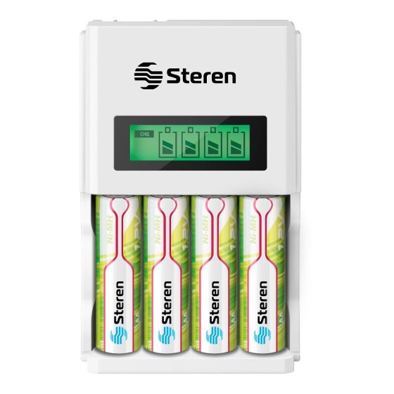 Cargador Inteligente De Pilas "Aa Y Aaa". Incluye 4 Pilas Aa