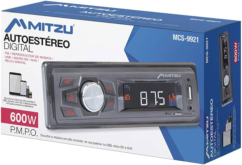 Radio De Carro Mitzu 600W Usb Micro Sd Aux*