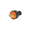 2 Espigas no polarizadas redondas de PVC Volteck