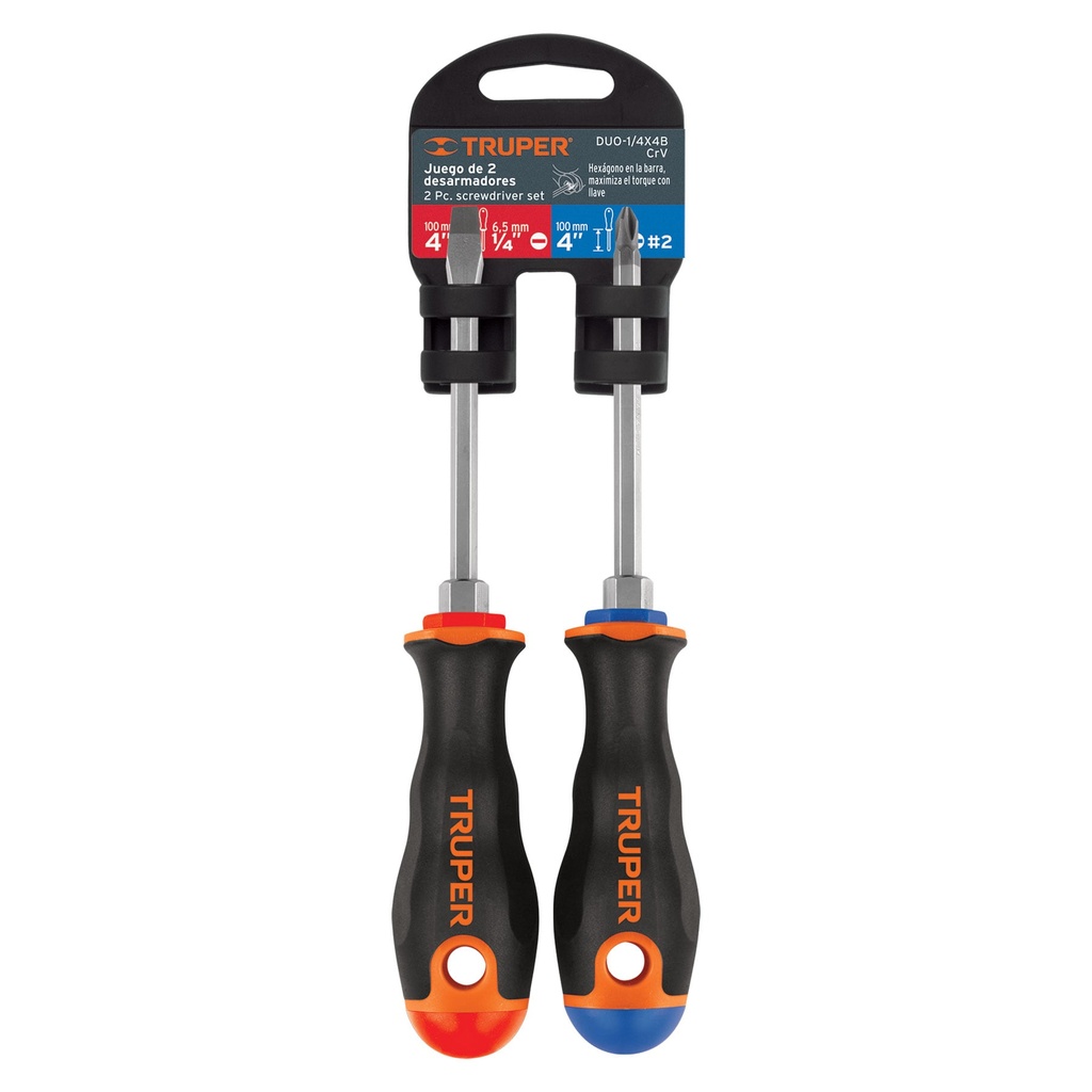 Juego De 2 Desarmadores 4" Truper