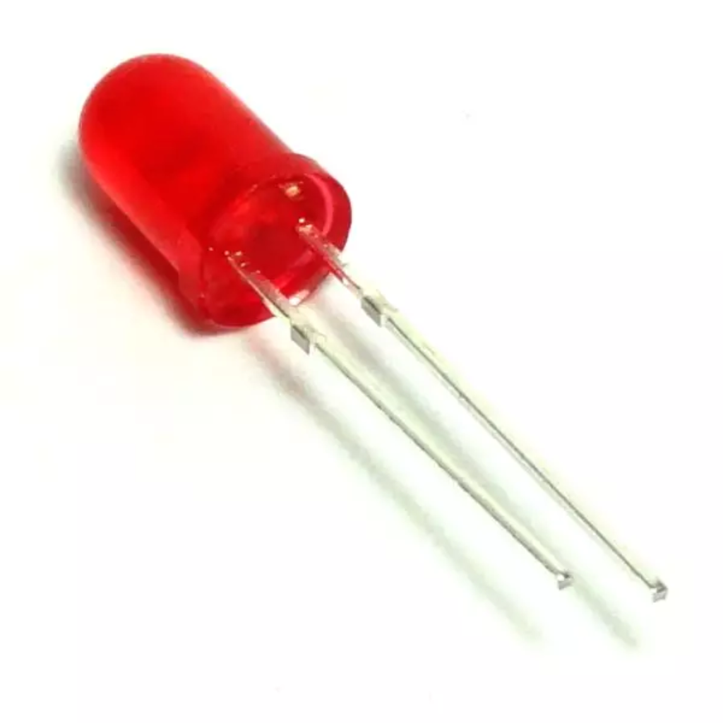 LED 5mm Difuso Rojo