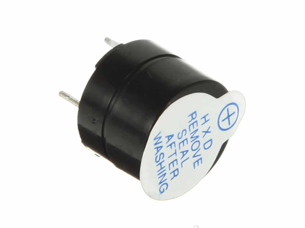 Buzzer Activo 12V Etiqueta Negra