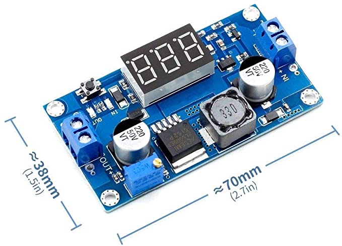 Modulo Step Up XL6009 LM2577 4A Con Voltimetro