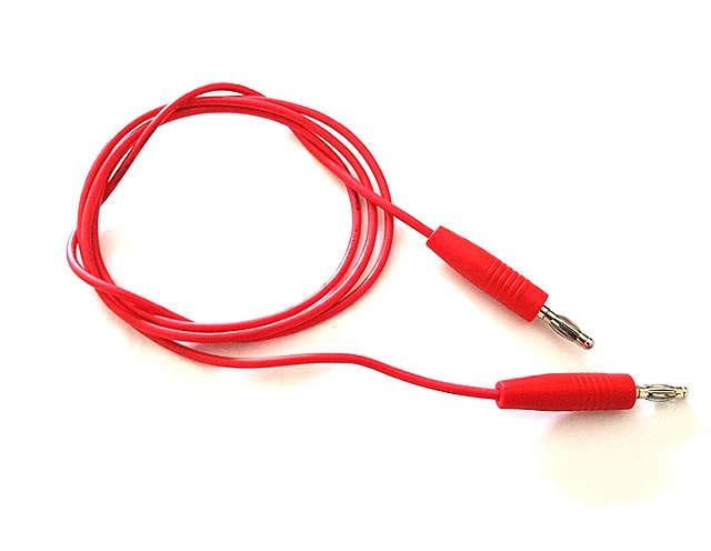 Cable De Banana A Banana 4mm 50cm Rojo