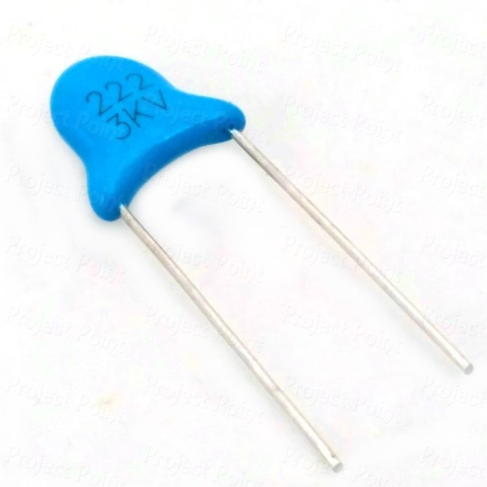 Capacitor Cerámico 222 3kV 2200pF 2.2nF 0.0022uF Azul