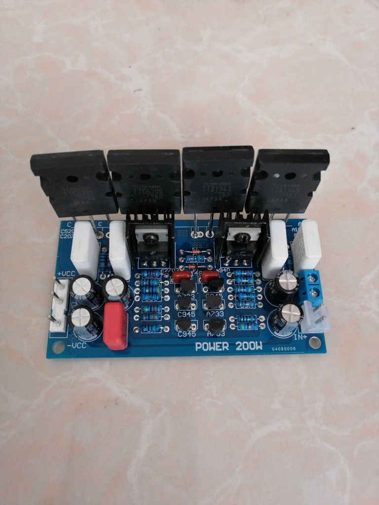 2X200W Modulo Amplificador Transistorizado Stereo 2SA1943 2SC5200 20-45V