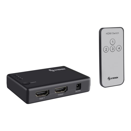 Selector Hdmi De 4 Entradas Con Control Remoto Steren