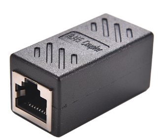Unión RJ45 Hembra-Hembra Alta Calidad Color Negro