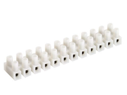 Bornera Blanca 2 Filas 24 Tornillos