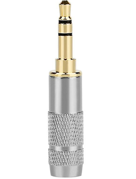 Plug 3.5mm Stereo Metal Con Punta Dorada