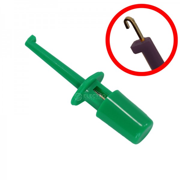 Conector Gancho De Prueba Color Verde
