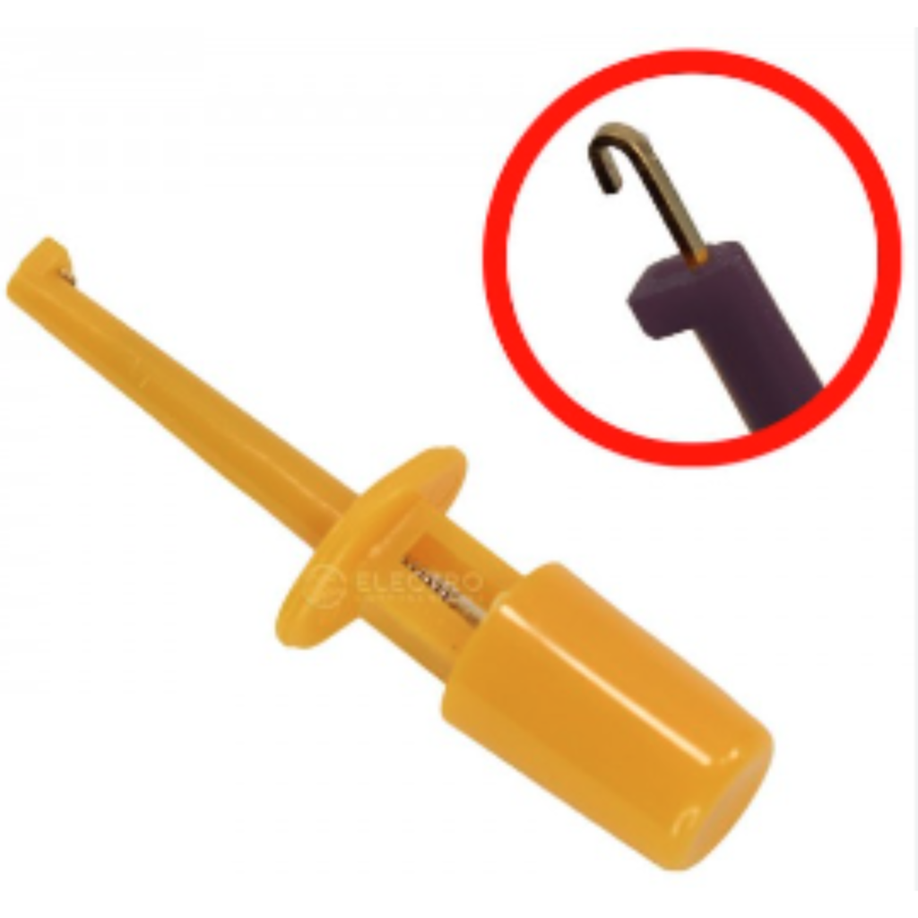 Conector Gancho De Prueba Color Amarillo