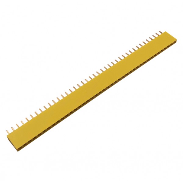 Tira Dil Hembra 40 Pines 2.54mm Color Amarillo