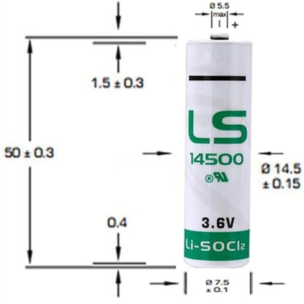 Bateria Lhitium Ls14500 3.6V