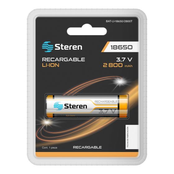 Batería Recargable Li-Ion 2800 Mah Tipo 18650 Steren