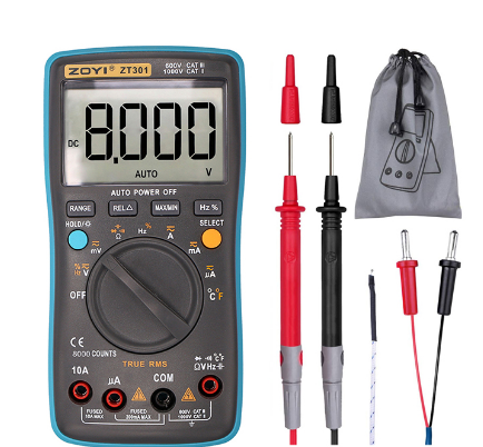 Multímetro Auto-Rango RMS ZOYI ZT301