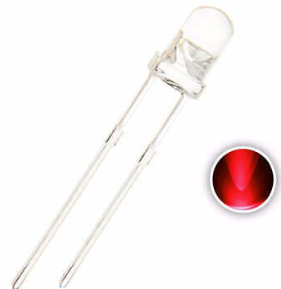 LED 3mm Ultrabrillante Rojo