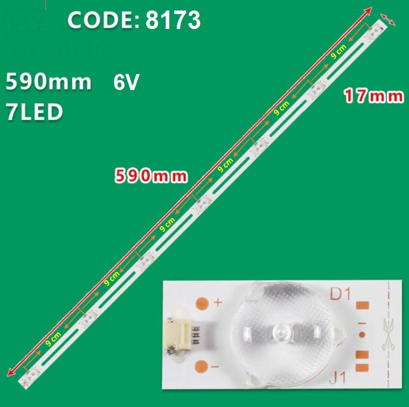 Barra Led 32" Universal 7 LED 6V 59CM