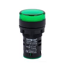 Luz Piloto Led Verde 12V AC/DC 22mm