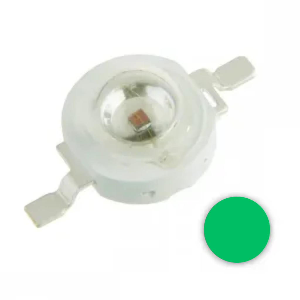 Led 1W Verde 3-3.2V 520-525Nm 80-90Lm