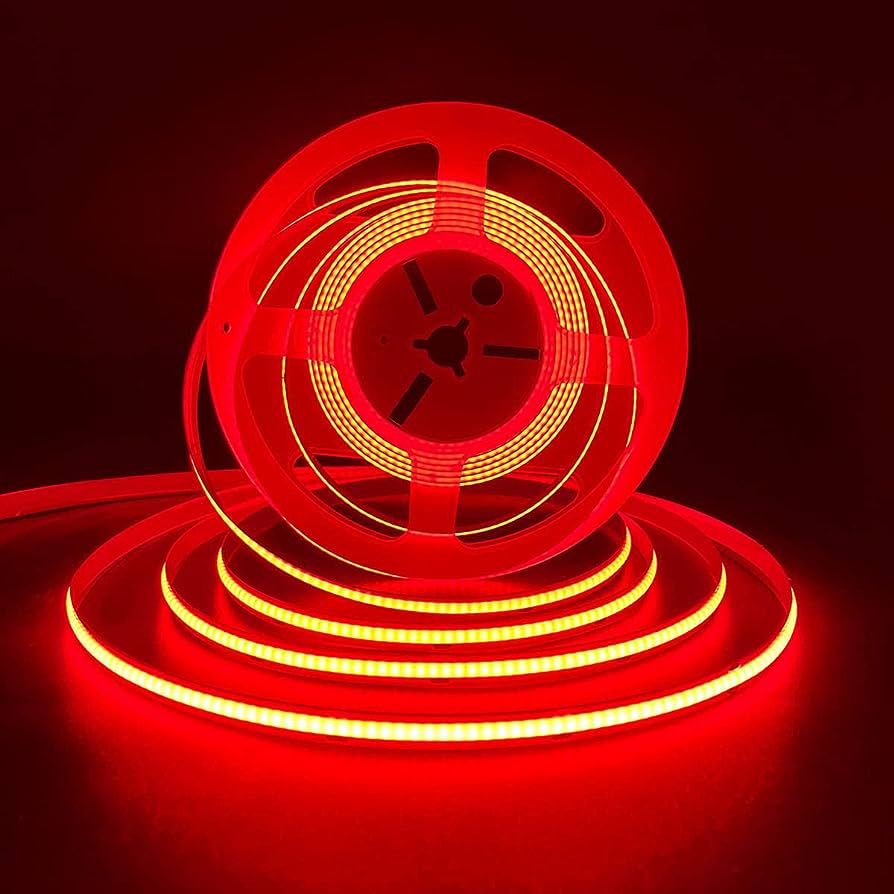Rollo 5M Tira Led COB Rojo 320L Cada Metro