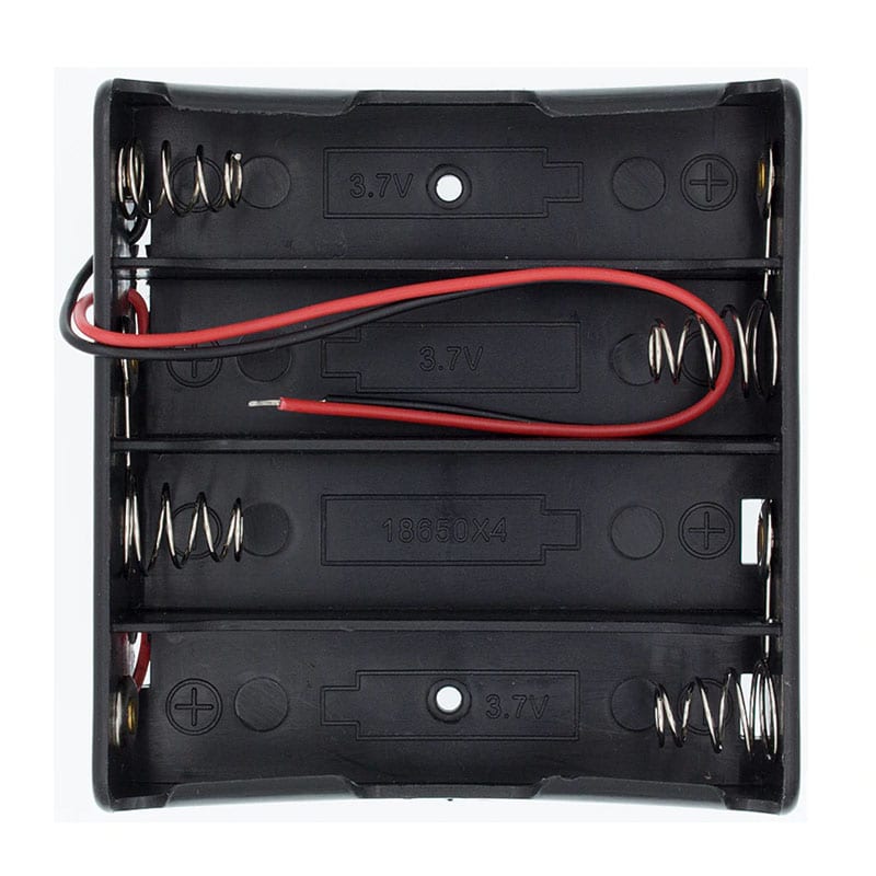 Portabateria Para 4 18650 Con Cables