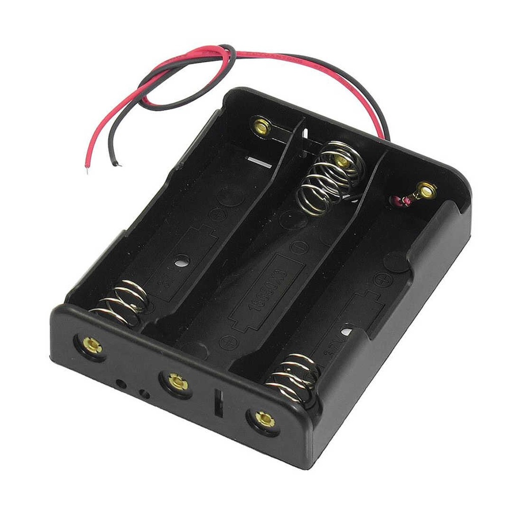 Portabateria Para 3 18650 Con Cables