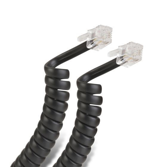 Cable Para Telefono 2.1M Steren Colocho Color Negro