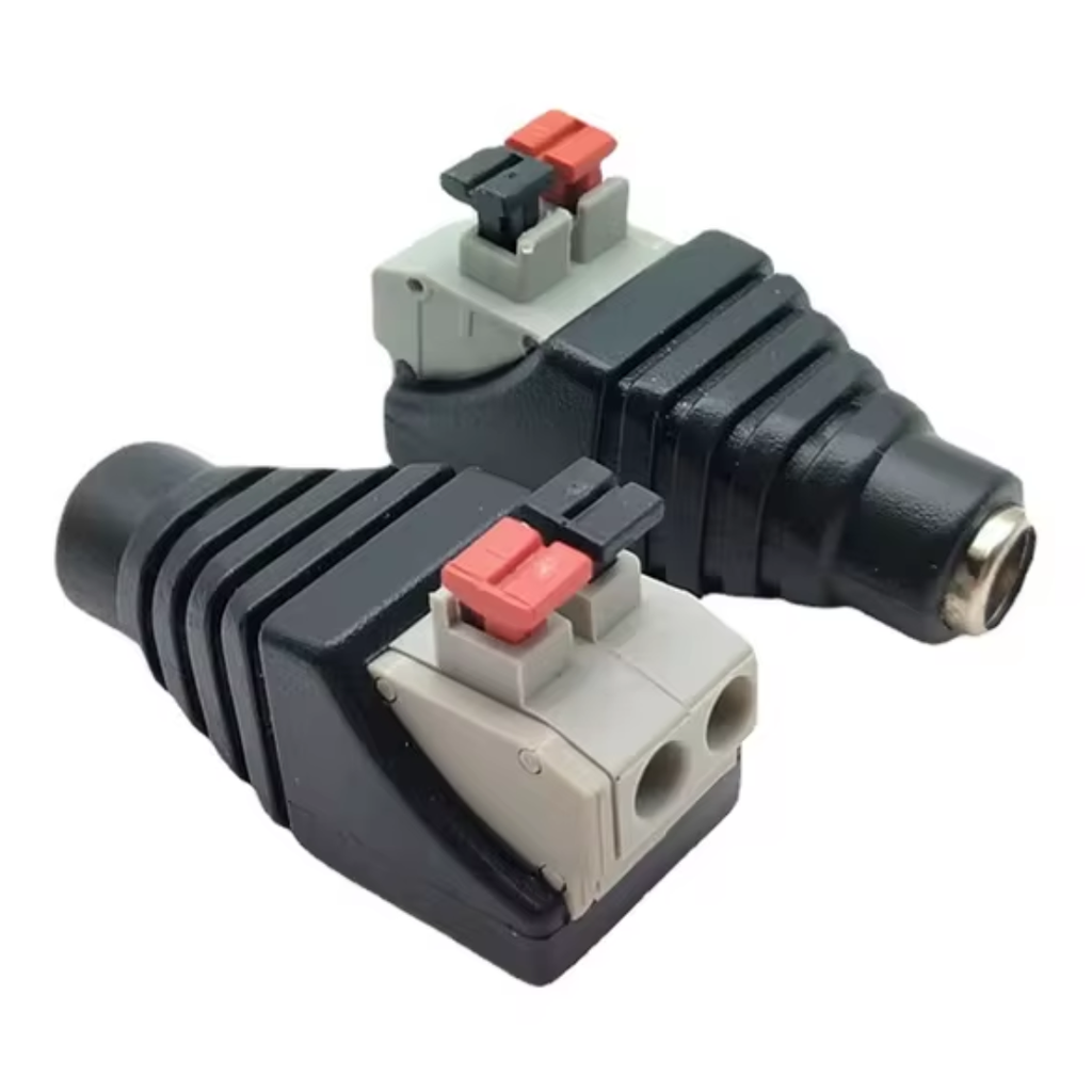 Plug DC 5.5*2.1mm Hembra De Presión Fácil