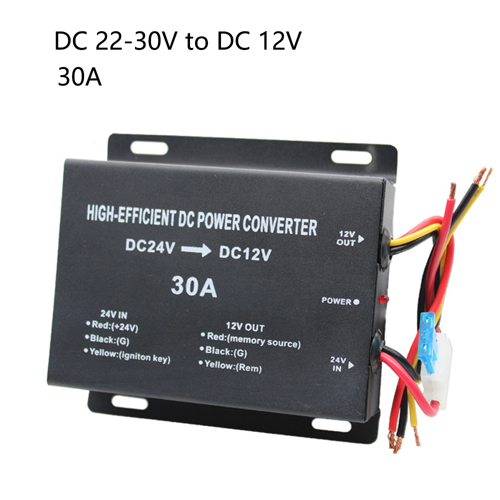 Convertidor 24V A 12V 30A Con Ventilador