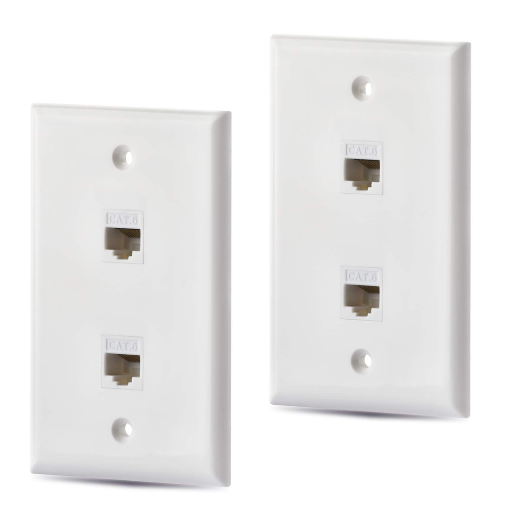 Placa Keystone Para Conector Rj45 2 SALIDAS